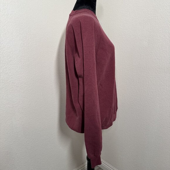 Vintage Jerzees Burgundy Crew Neck Sweatshirt XL (Fits like Adult M/L) Cotton/Po - Picture 2 of 7